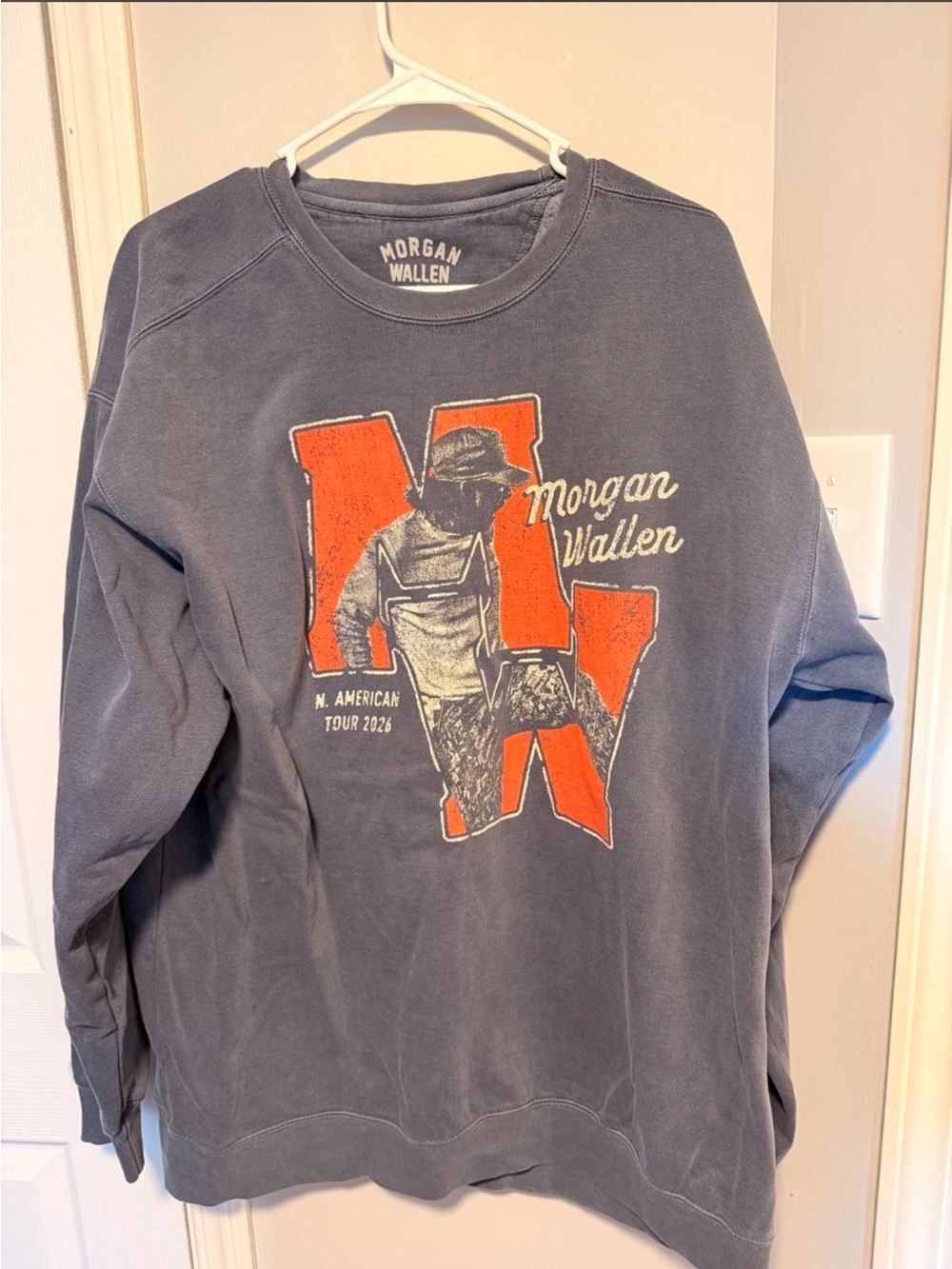 Morgan Wallen Navy Sweatshirt 2026 Still the Problem Tour, Size XL